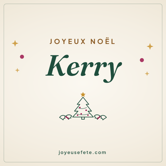 Image carrée « Joyeux Noël Kerry » pour WhatsApp