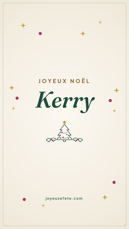 Image « Joyeux Noël Kerry » au format story