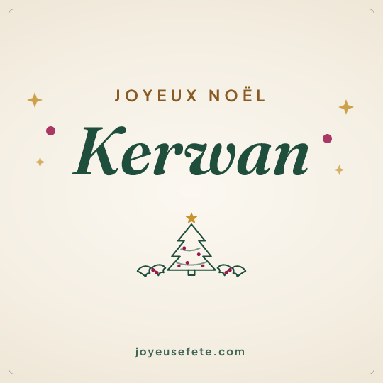 Image carrée « Joyeux Noël Kerwan » pour WhatsApp