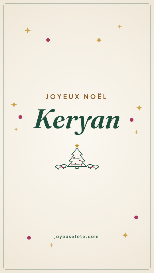 Image « Joyeux Noël Keryan » au format story