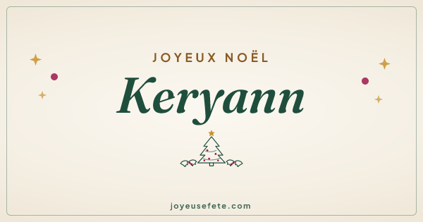 Image « Joyeux Noël Keryann » au format large
