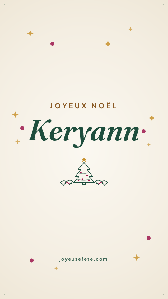 Image « Joyeux Noël Keryann » au format story