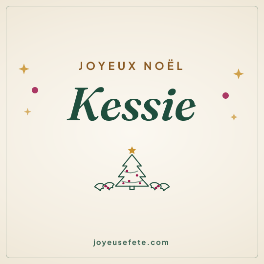 Image carrée « Joyeux Noël Kessie » pour WhatsApp