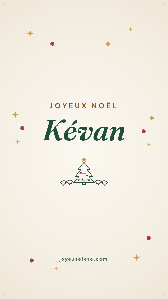Image « Joyeux Noël Kévan » au format story