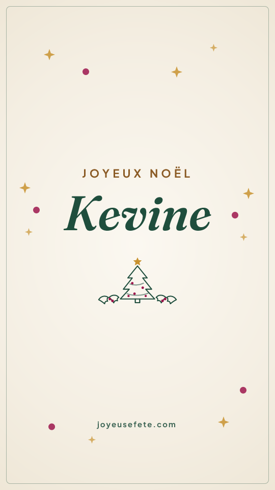 Image « Joyeux Noël Kevine » au format story
