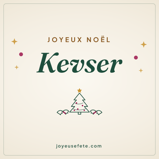 Image carrée « Joyeux Noël Kevser » pour WhatsApp
