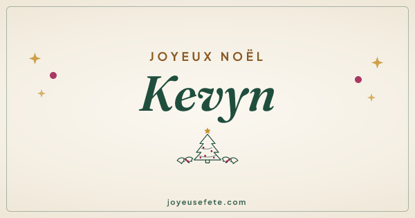 Image « Joyeux Noël Kevyn » au format large