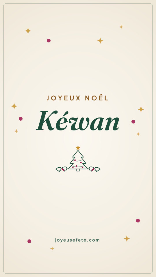 Image « Joyeux Noël Kéwan » au format story
