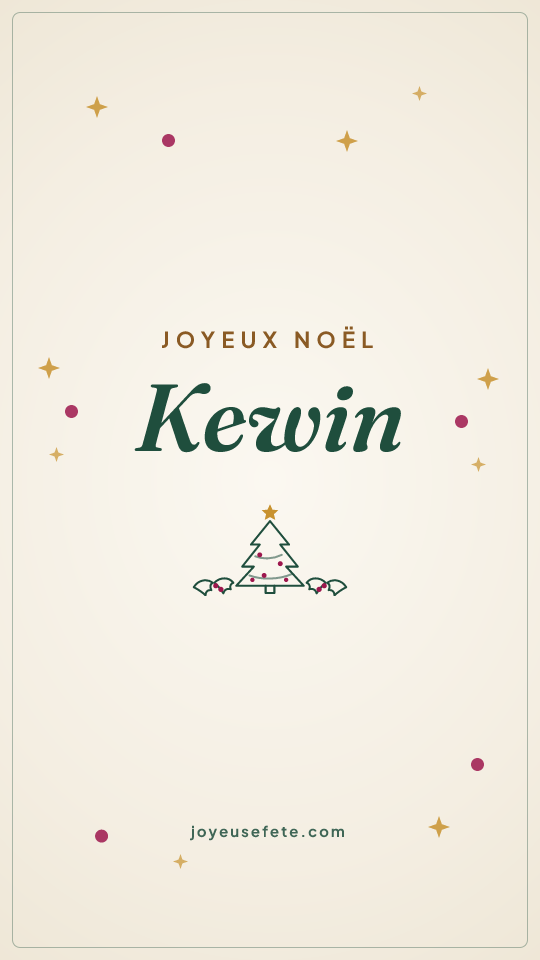 Image « Joyeux Noël Kewin » au format story