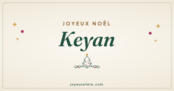 Image « Joyeux Noël Keyan » au format large