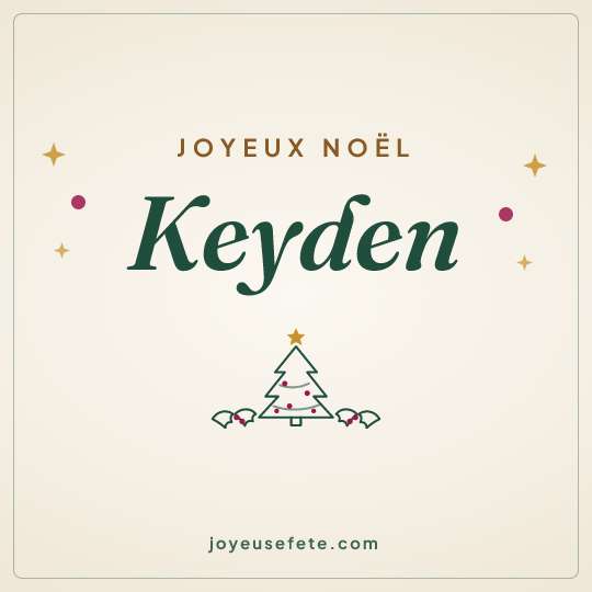 Image carrée « Joyeux Noël Keyden » pour WhatsApp