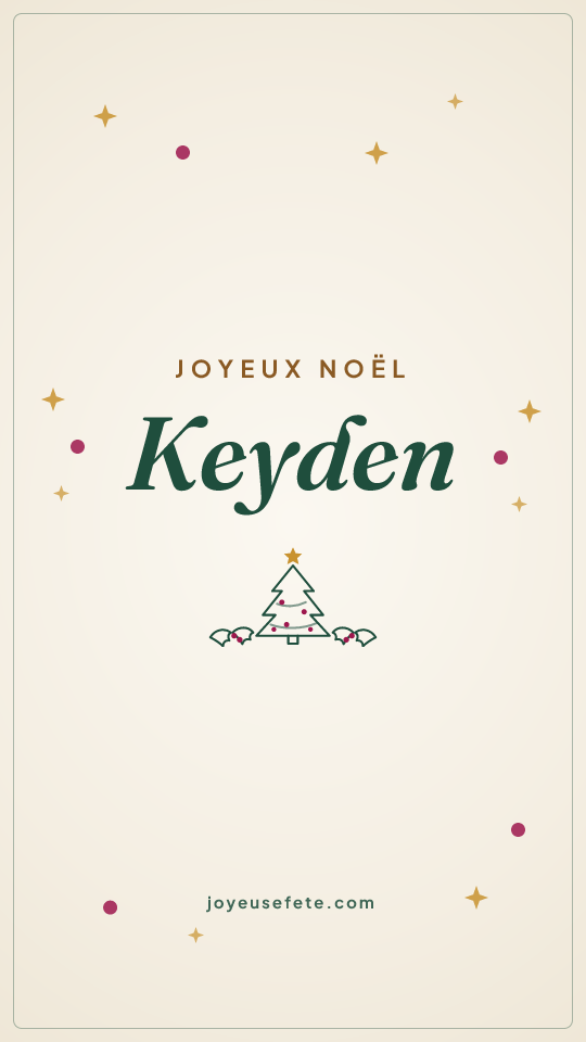Image « Joyeux Noël Keyden » au format story