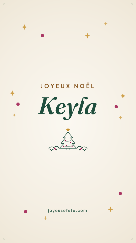 Image « Joyeux Noël Keyla » au format story