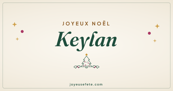 Image « Joyeux Noël Keylan » au format large