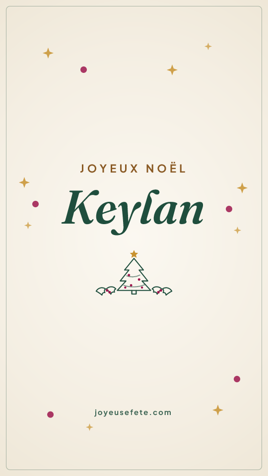 Image « Joyeux Noël Keylan » au format story