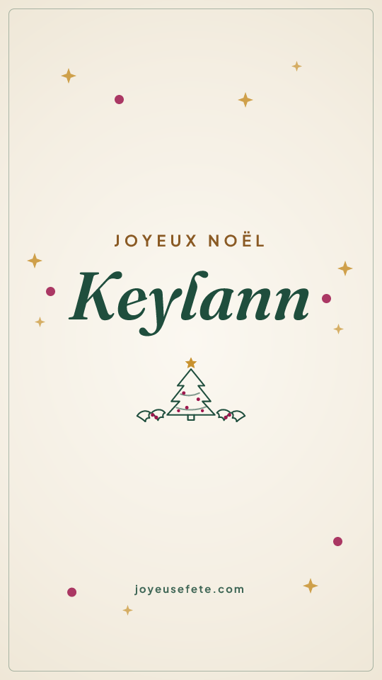 Image « Joyeux Noël Keylann » au format story