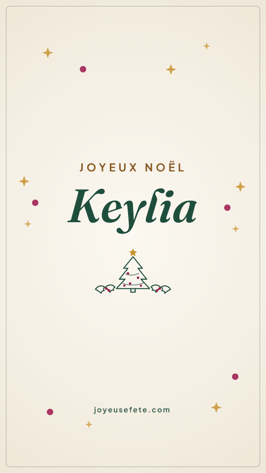 Image « Joyeux Noël Keylia » au format story