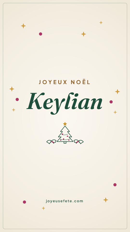 Image « Joyeux Noël Keylian » au format story