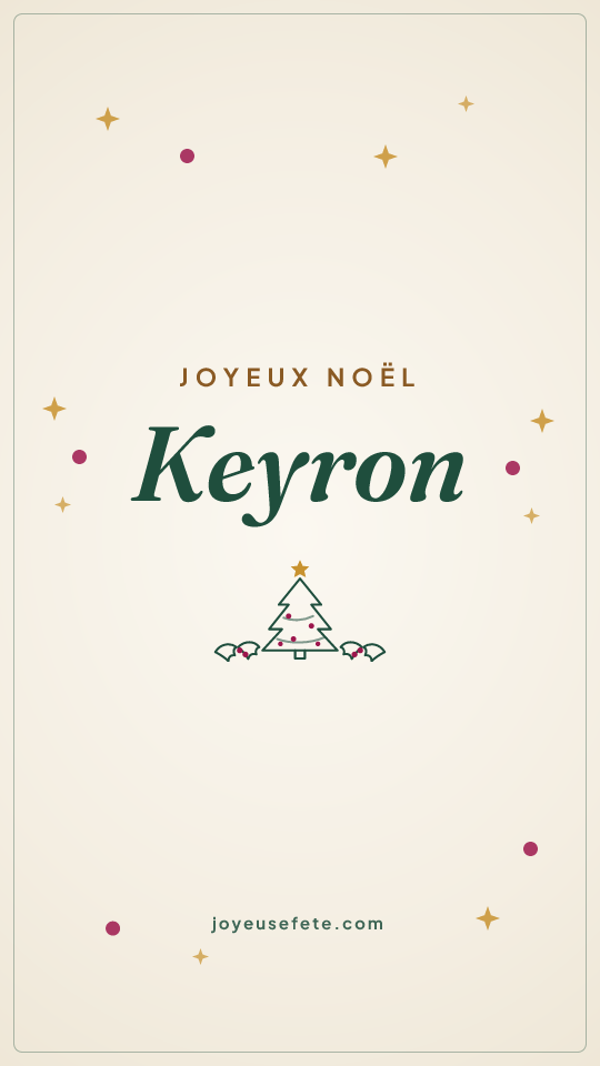 Image « Joyeux Noël Keyron » au format story