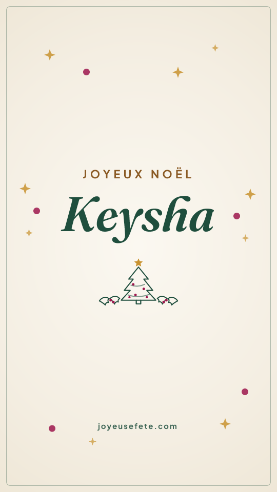 Image « Joyeux Noël Keysha » au format story