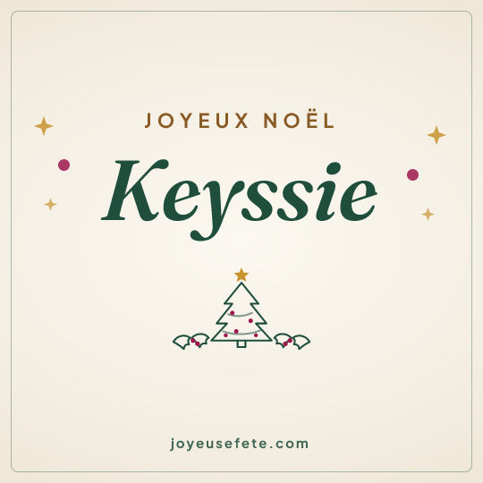 Image carrée « Joyeux Noël Keyssie » pour WhatsApp