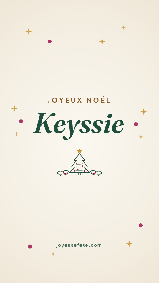 Image « Joyeux Noël Keyssie » au format story