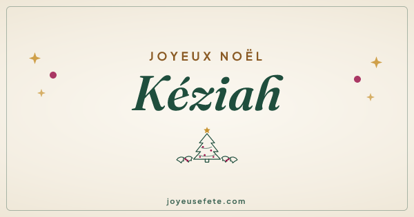 Image « Joyeux Noël Kéziah » au format large