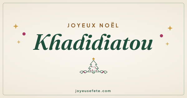 Image « Joyeux Noël Khadidiatou » au format large