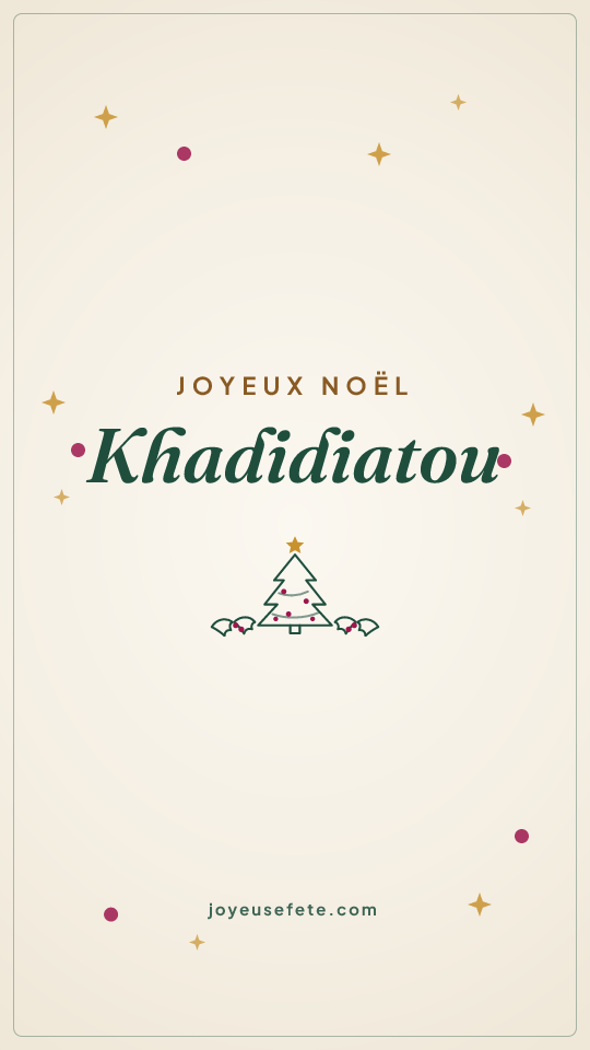 Image « Joyeux Noël Khadidiatou » au format story