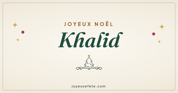 Image « Joyeux Noël Khalid » au format large