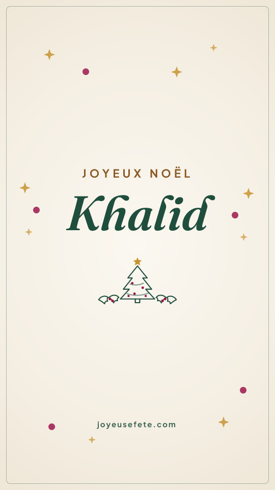 Image « Joyeux Noël Khalid » au format story