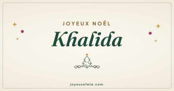 Image « Joyeux Noël Khalida » au format large