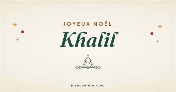 Image « Joyeux Noël Khalil » au format large