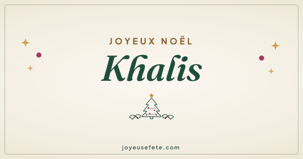 Image « Joyeux Noël Khalis » au format large