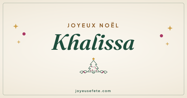 Image « Joyeux Noël Khalissa » au format large