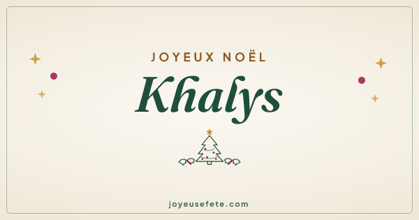 Image « Joyeux Noël Khalys » au format large