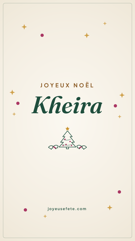 Image « Joyeux Noël Kheira » au format story