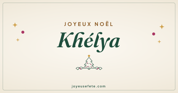 Image « Joyeux Noël Khélya » au format large