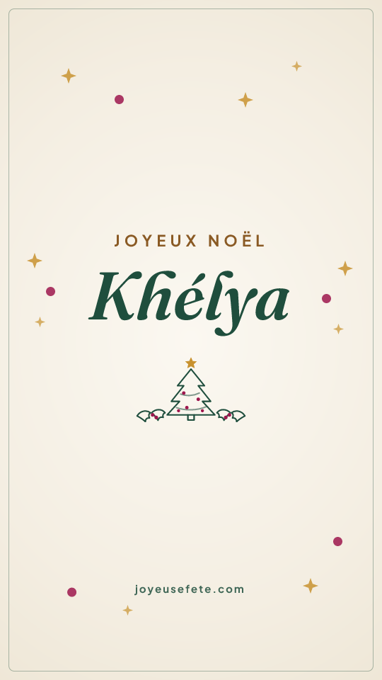 Image « Joyeux Noël Khélya » au format story
