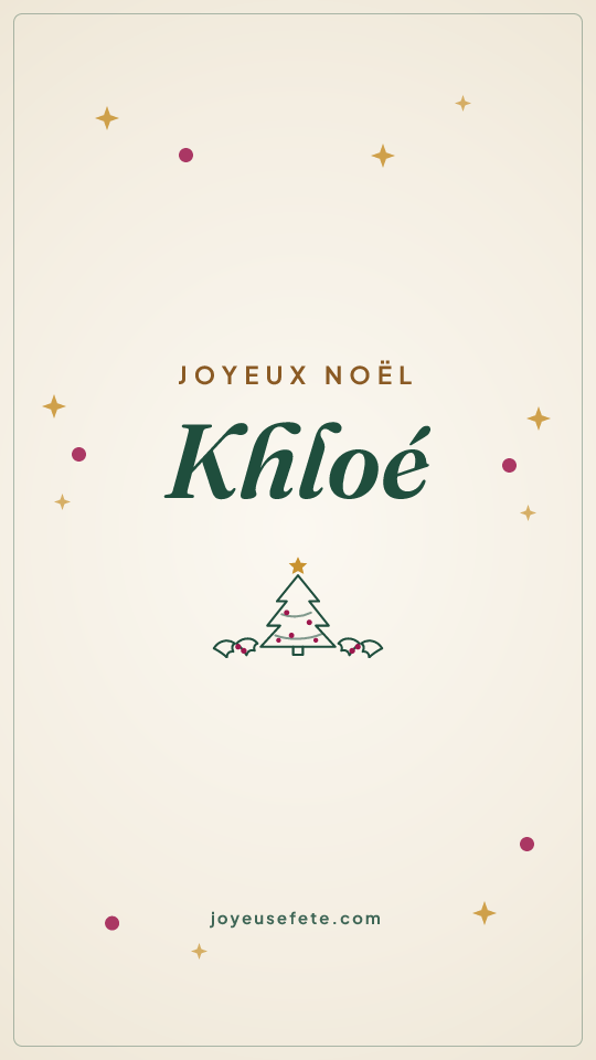 Image « Joyeux Noël Khloé » au format story