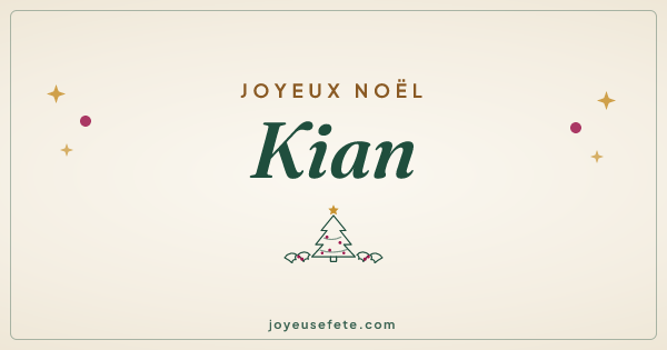 Image « Joyeux Noël Kian » au format large