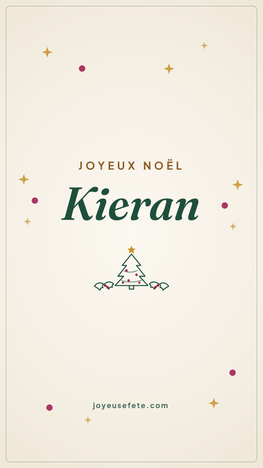 Image « Joyeux Noël Kieran » au format story