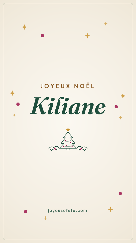 Image « Joyeux Noël Kiliane » au format story