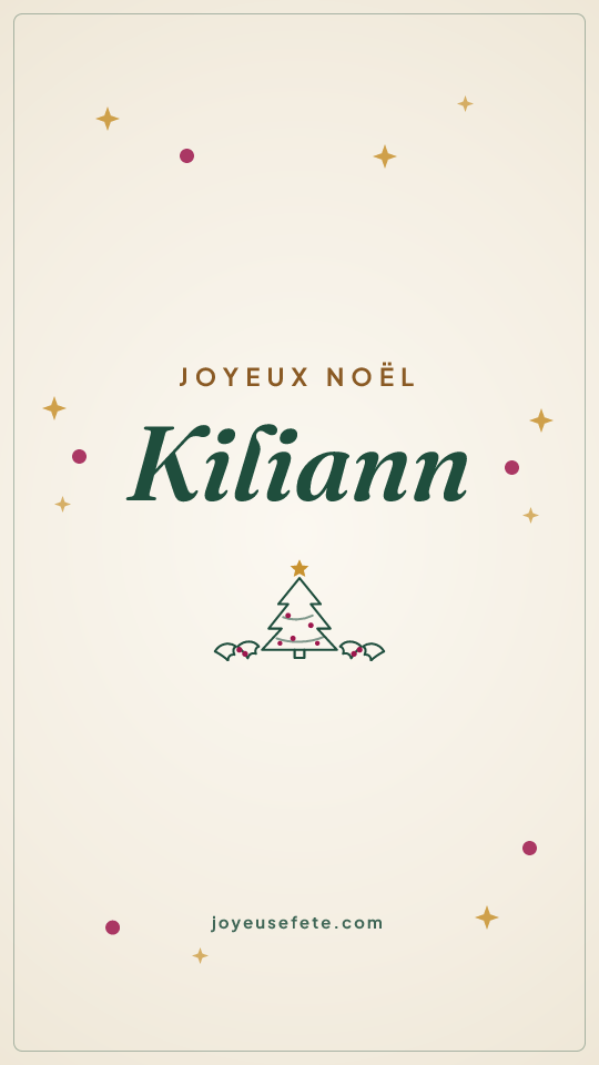 Image « Joyeux Noël Kiliann » au format story