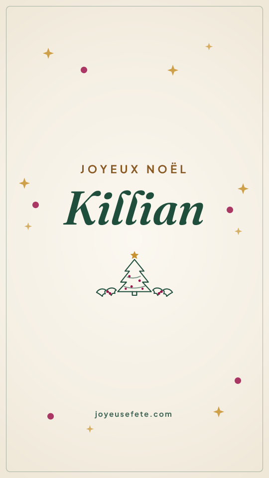 Image « Joyeux Noël Killian » au format story