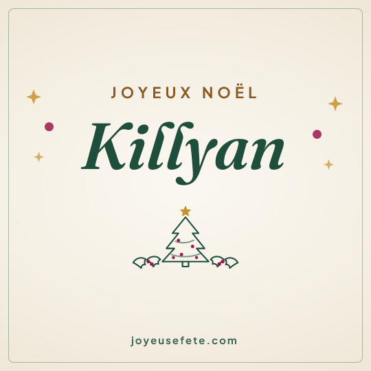 Image carrée « Joyeux Noël Killyan » pour WhatsApp