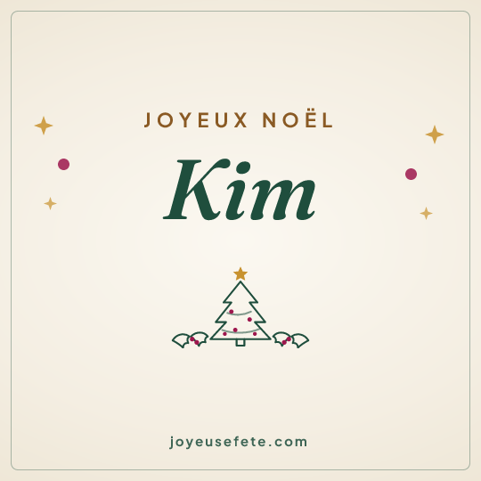 Image carrée « Joyeux Noël Kim » pour WhatsApp