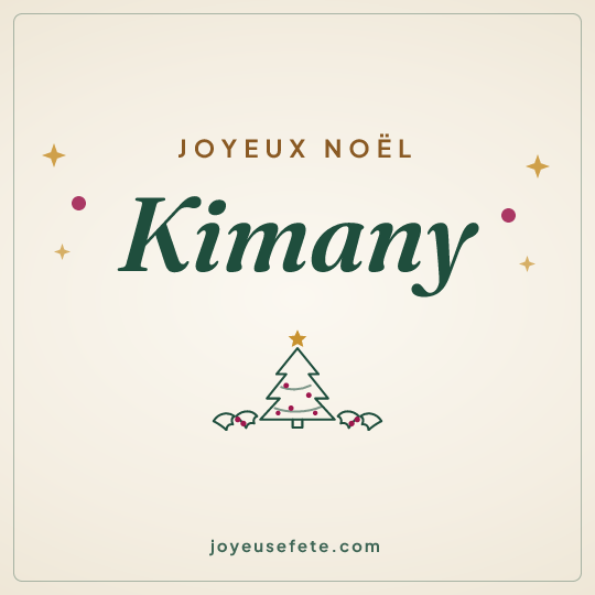 Image carrée « Joyeux Noël Kimany » pour WhatsApp