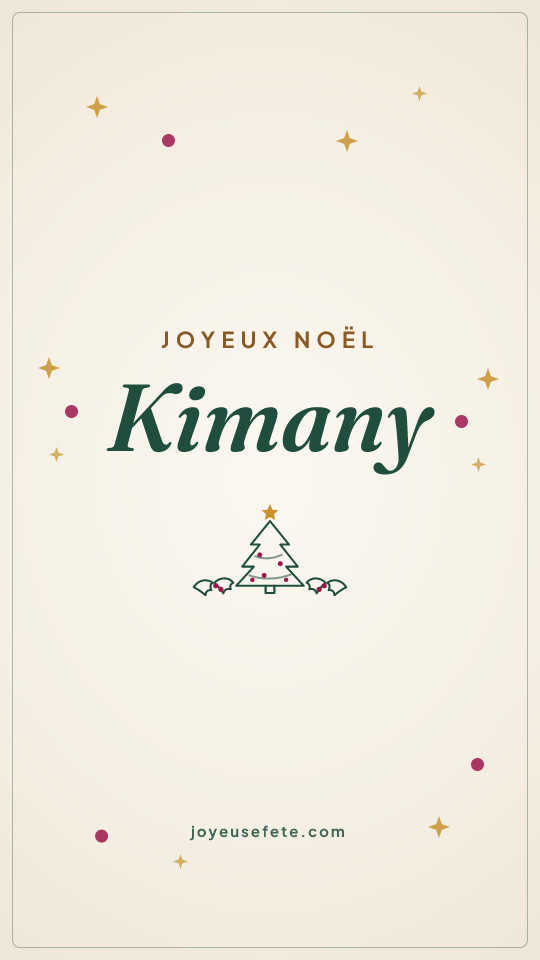 Image « Joyeux Noël Kimany » au format story
