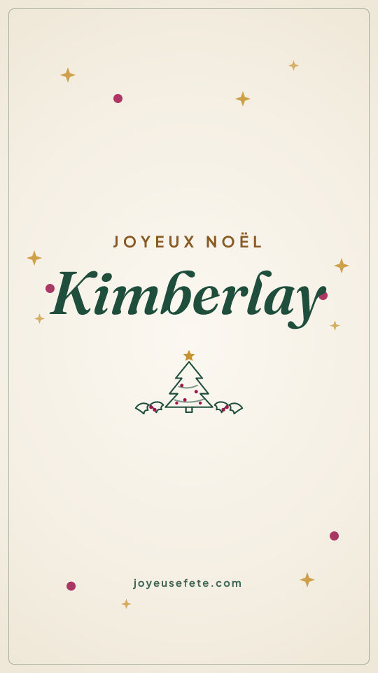 Image « Joyeux Noël Kimberlay » au format story